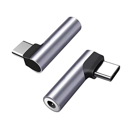 Image of USB C to 3.5mm Audio Adapter Type C Aux Headphone Jack DAC Stereo Mic HiFi Right Angle Dongle Compatible with 1Phone 17 16 15 Pro Max /16 15 Plus, 1Pad Pro, Galaxy S26 Ultra Pixel 9 (Type c to 3.5mm)