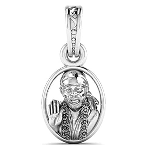 Pendentif en argent Sai Baba médaillon spirituel de haute pureté 925