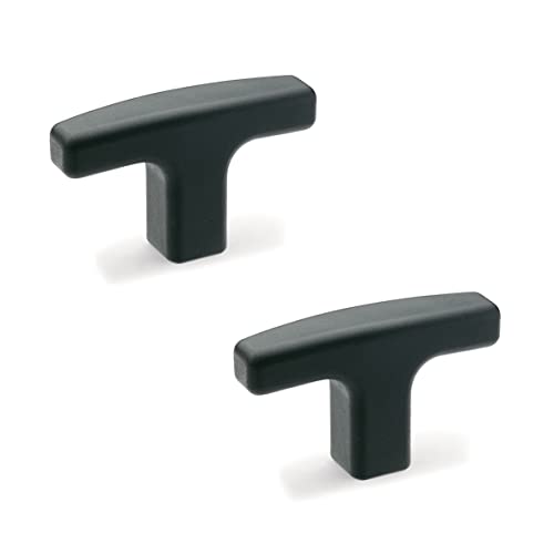 Ganter Normelemente T-Handles, Furniture Handles, Cabinet Handles, Drawer Handles, GN 563-80-M8, Plastic, Handle 80 mm