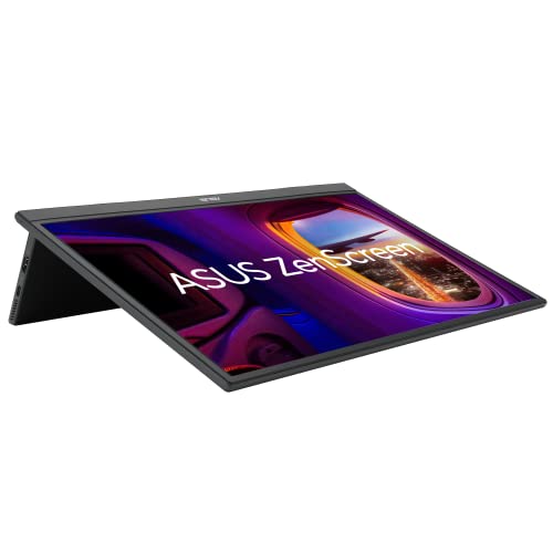 ASUS ZenScreen MB17AHG - 17,3 Zoll tragbarer USB Monitor - Full HD 1920x1080, Typ-C, HDMI, Autorotation, leichtes Design, Kickstand, Stativ Sockel - IPS Panel, 144Hz, FreeSync, 16:9, entspiegelt – Bild 5