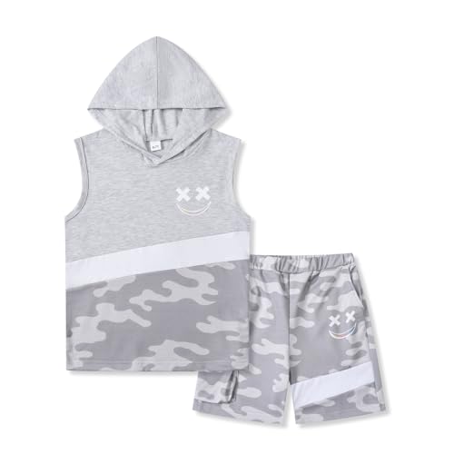 Image of Boys Clothes 2 Piece Size 6-13Y Short Sleeve T-Shirt & Shorts Set Casual Kids Boys Spring Summer Outfits