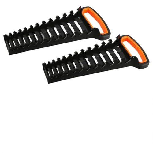NiuLumea Paquete de 2 organizadores de llaves de plástico con diseño de autobloqueo de llaves de 8 a 19 mm, para negro y naranja