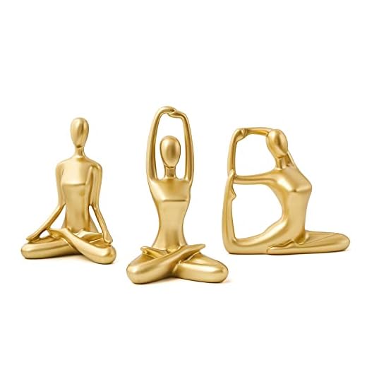 FJS Gold Yoga Figurines Set