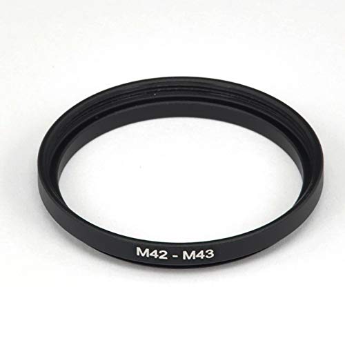 Anillo adaptador de acoplamiento M42 a M43, macho a hembra, 42 mm a 43 mm, para filtro de lente y telescopio
