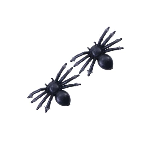 TOYANDONA 100piezas Arañas Pequeñas De Plástico para Halloween Decoración De Fiesta De Terror Arañas Negras Divertidas Bromas