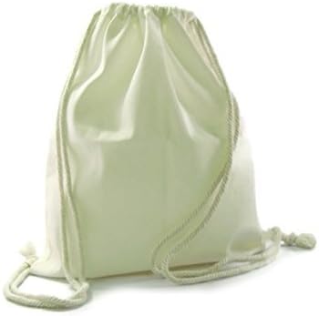 Drawstring Bag Backpack Made of Cotton in Natural Color