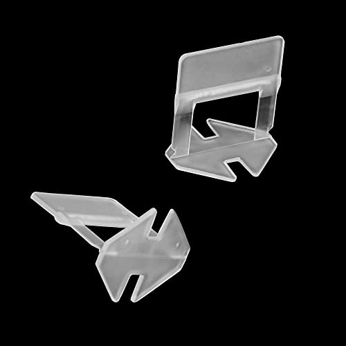 MUKCHAP 400 PCS 1mm Tile Leveling System Spacer Clips, Tiles Leveler Spacers for Ceramic Tile and Stone Installation