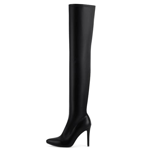 Shoe'N Tale Women Over The Knee High Stretchy Leather Thigh High Snow Boots2