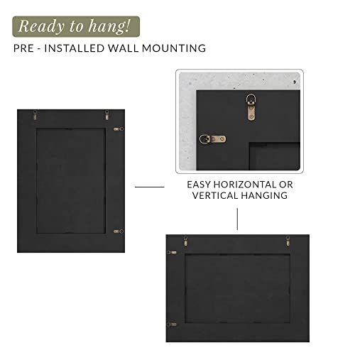 Barnyard Designs 24X32 Whitewashed Wood Farmhouse Wall Mirror, Wooden Large Rustic Wall Mirror, Bedroom Mirrors For Wall Decor, Decorative Wood Wall Mirror Living Room Or Bathroom Vanity, White #TOP6