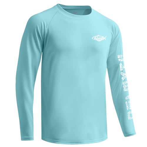Palmyth Fishing Shirts for Men Sun Protection Long Sleeve T Shirt UPF 50+ Quick Dry Tee2