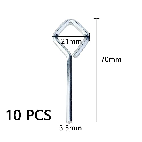 Dnyta 10 Pcs Solid Hex Dogging Keys With Full Loop 1/8 Hex Key Allen Wrench Set Diamond Shape Push Panic Bar Interior Door Key Set #TOP1