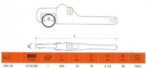 Llave Tubos Aluminio 18 - 2