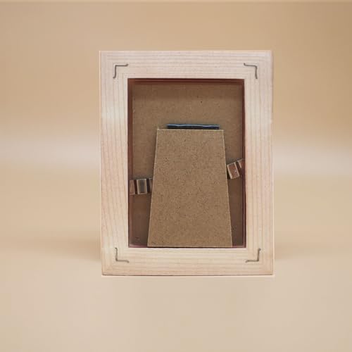 Image of 2x3 Picture Frames RED Solid Wood Frame, Plastic Panel (Film Needs to be Removed) Table or Wall.Front Window Opening 2x3 inch.