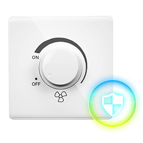 max tonsen 86 type interrupteur mural 220v 10a de contrôleur de vitesse en continu de réglage du ventilateur de plafond