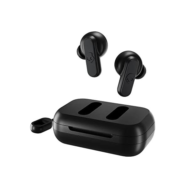 Skullcandy Dime 2 In-Ear Wireless Earbuds, 12 Hr Battery, Microphone, Works with iPhone Android and Bluetooth Devices – Black