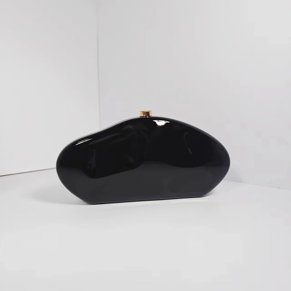 Acrylic Shell Clutch Purse for Women Metallic Evening Bag Large Designer Acrylic Handbag for Wedding Party Prom - Image 3