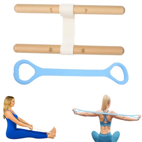 Adjustable Portable Stretching Device and Fitness Resistance Band for Home Use, Enhanced Flexibility...