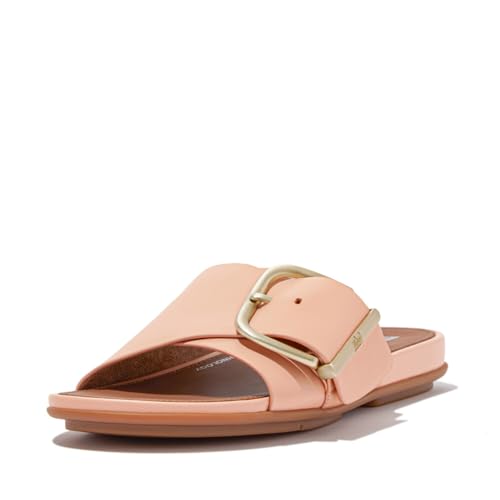 Image of FitFlop Gracie Maxi-Buckle Leather Slides