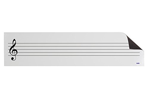 10.5" x 45.5" Grand G-Clef Rockin' Roll Up Dry Erase Music Staff Magnets by Optima Dry Erase for Classrooms, Music Rooms