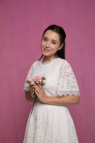 Kate Rose Pink Backdrop 2x3m Microfiber Photo Background for Newborn Portrait Photo Studio high Saturation Fluorescence Color Wedding Photography Photo Booth Barbiepink Portrait Backdrop - Image 4