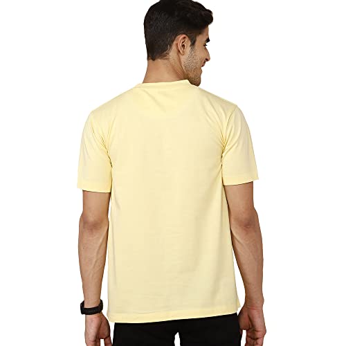 Image of Free Authority Minions Printed Regular Fit Yellow Cotton Men's T-Shirt