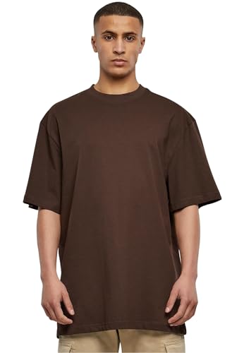 Urban Classics Herren T-Shirt Tall Tee, Oversized T-Shirt für Männer, Baumwolle, gerippter Rundhals, brown, XL