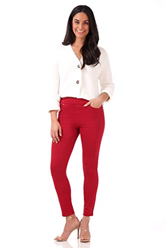 Rekucci Women's Secret Figure Premium Denim Skinny Pull-On Jean in Colors