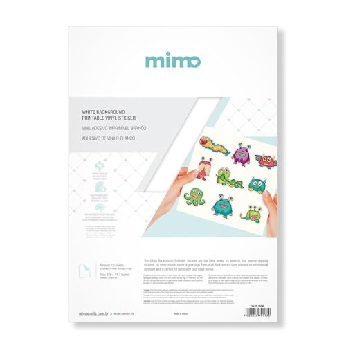 Mimo - Vinil Adesivo Imprimível Branco A4