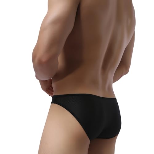 Men's Seamless Front Pouch Briefs Mens Tagless Bikini Underwear Sexy Low Rise Breathable Underpanties for Men3