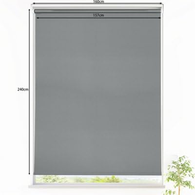 GoodHome Store Enrouleur occultant Boreas 2 Gris béton 160 x 240 cm