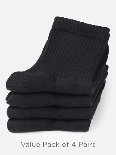Image of COTTON DAY Unisex School Kids Boys Girls Soft Combed Cotton Athletic Socks