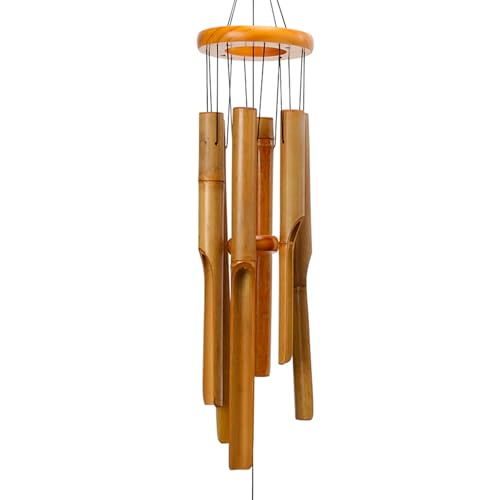 Afirst Bamboo Wind Chimes 38 Wooden Windchimes for Outdoor Valentines Day Gift Handcrafted Memorial Sympathy Gift for Garden Patio Home or Outdoor Decor