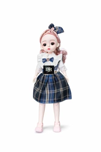 Image of DSR 30 CM Princess Fashion Doll for Girls | Sound Playing Doll with Movable Arms & Legs | Beautiful Princess Dress | Lightweight Plastic Body Toy for Kids | Design as Shown (Black)