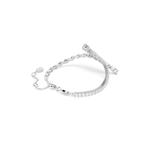 Swarovski Matrix Bracelet, Mixed Cuts, Clear, Rhodium Finished4