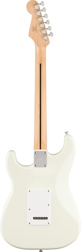 Image of Fender Squier Sonic Stratocaster - Arctic White Bundle with Mustang Micro Headphone Amplifier, Cable, Tuner, Strap, Picks, and Austin Bazaar Instructional Video