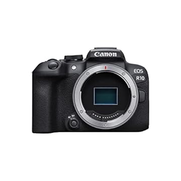 Canon EOS R10 (apenas corpo), câmera vlogging sem espelho, 24,2 MP, vídeo 4K, processador de imagem DIGIC X, gravação de alta velocidade, rastreamento de assunto, compacta, leve, detecção de assunto,