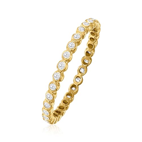 Pure Collection by Ross-Simons 0.25 ct. t.w. Bezel-Set Diamond Eternity Band in 14kt Yellow Gold2
