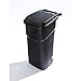 Rothopro Poubelle de tri en plastique - capacité 100 l, mobile couvercle noir - avec roulettes - pour l'intérieur et l'extérieur