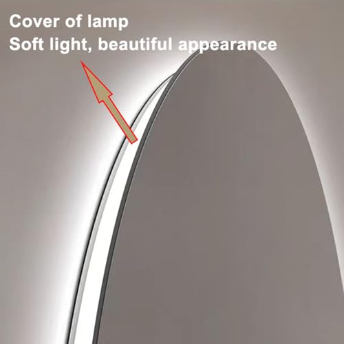 Miroir LED asymétrique antibuée à intensité variable pour salle de bain - 4