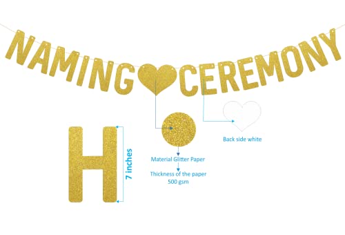 Image of Gold Naming Ceremony Banner, Party Decorations and Favors, Supplies
