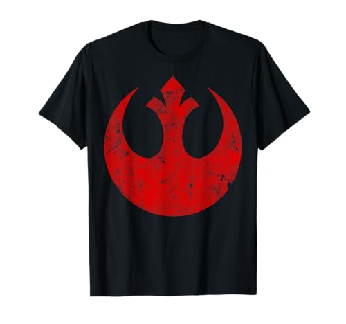 Star Wars Big Red Rebel Distressed Logo Graphic T-Shirt T-Shirt