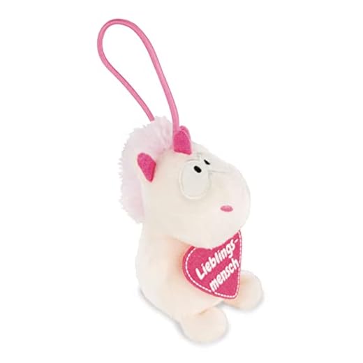 NICI 42723 Anhänger Einhorn Theodor Lieblingsmensch, 8 cm, weiß/pink