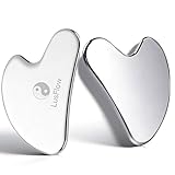 LusFlow Stainless Steel Gua Sha Facial Tools-Professional Scraping Massage Tool for face Neck Eye,Anti-Aging, Durable Metal Gua Sha Board -Recommended by Master He