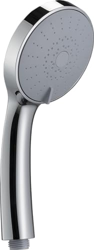 Croydex Presion Pressure Boost Chrome Shower Head - Power Shower Head for Low Pressure Systems with Five Spray Settings