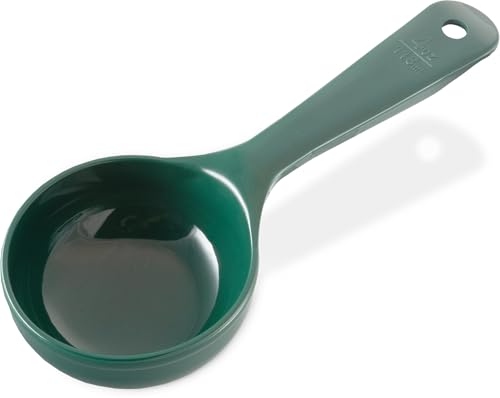 Image of Carlisle FoodService Products 492808 Measure Miser Solid Measuring Spoon with Short Handle, 4 Ounces, Green