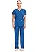 Cherokee Women Scrubs Top Workwear Revolution Mock Wrap WW610, M, Royal