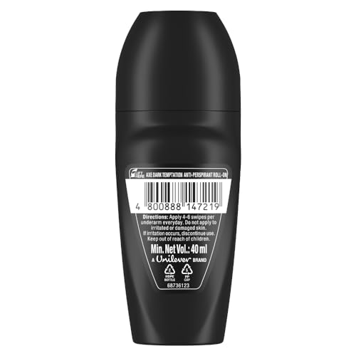 Image of AXE Dark Temptation | Anti-Perspirant Roll On for Men | 48H Anti-Sweat Protection | Quick Dry | 40 ML
