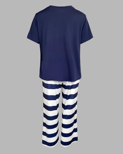 Image of CHICME Womens Pajamas Sets 2 Piece Short Sleeve Lounge Set Printed Loose Pants Pj Sets Loungewear Set