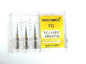 ADDLER DENTAL SWISS DIAMOND BUR TC-11EF PACK OF 3 PCS