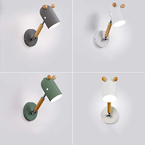Appliques murales de chambre d'enfant rotatives couleur vert pour l'allée